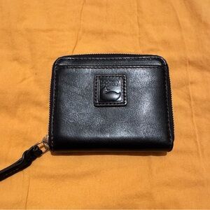 Dooney & Bourke Black Zip Around Leather Wallet